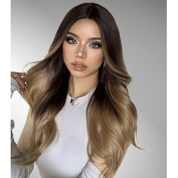 Peruca Ombre Saten inchis/Caramel